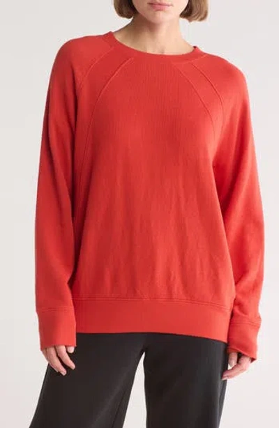 Zella Drew Crewneck Sweatshirt In Red Whirl