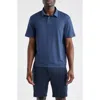 Zella Dynamic Stripe Polo In Blue