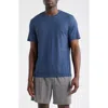 Zella Dynamic Stripe T-shirt In Blue