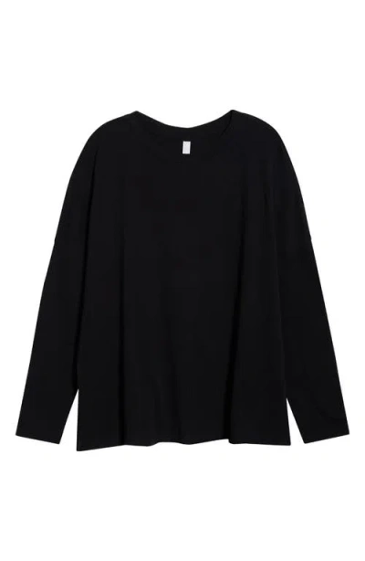 Zella Ease Up Rib Oversize T-shirt In Black