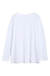Zella Ease Up Rib Oversize T-shirt In White