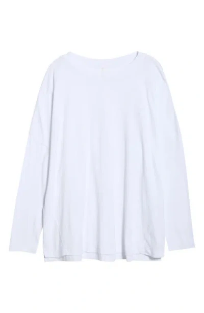 Zella Ease Up Rib Oversize T-shirt In White
