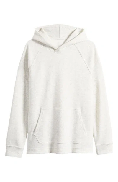 Zella Edge Chevron Jacquard Hoodie In Beige Oatmeal Lt Heather
