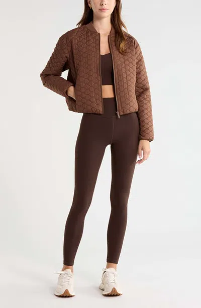 Zella Ember Quilted Jacket In Brown