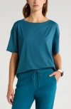 Zella Equilibrium Cocoon T-shirt In Teal Seagate