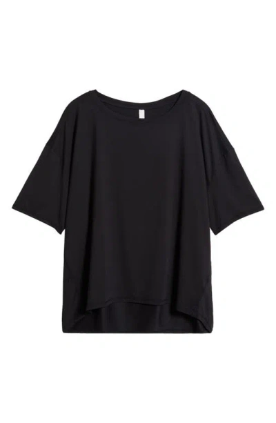Zella Equilibrium Short Sleeve Cocoon T-shirt In Black