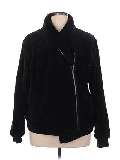 Pre-owned Zella Faux Fur Jacket In Black