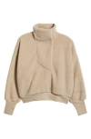 ZELLA ZELLA FAUX SHEARLING FUNNEL NECK PULLOVER