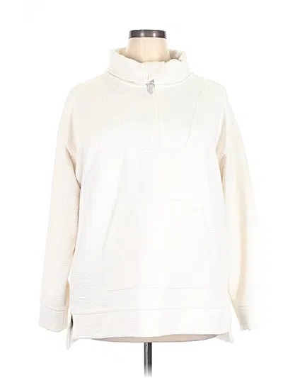 Pre-owned Zella Fleece Jacket In Ivory