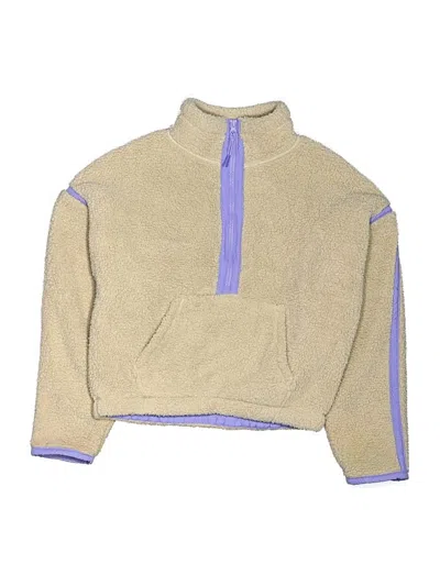 Pre-owned Zella Kids' Fleece Jacket In Tan