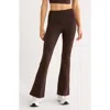 Zella Flex High Waist Flare Leg Pants In Brown