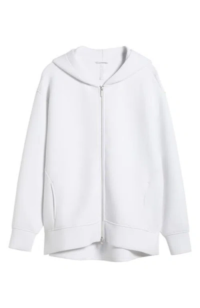 Zella Front Zip High-low Hoodie In White