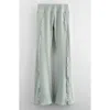 Zella Girl Kids' All In Ribbed High Waist Flare Leggings In Green Mirror