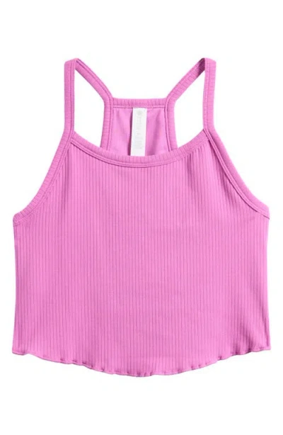 Zella Girl Kids' All In Rib Camisole In Pink Rosebud