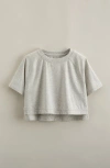 Zella Girl Kids' All Star Crop T-shirt In Gray