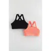 Zella Girl Kids' Assorted 2-pack Crisscross Seamless Sports Bras