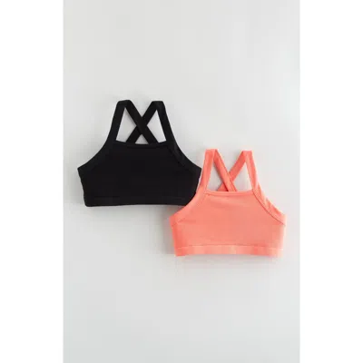 Zella Girl Kids' Assorted 2-pack Crisscross Seamless Sports Bras In Multi