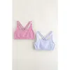 Zella Girl Kids' Assorted 2-pack Strappy Seamless Bras In Multi