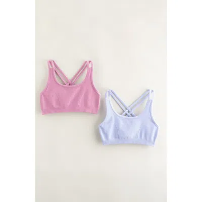 Zella Girl Kids' Assorted 2-pack Strappy Seamless Bras In Multi