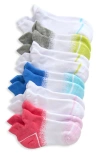 Zella Girl Kids' Assorted 6-pack No-show Socks In Pink Caliente Speckle Ombre