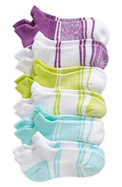 Zella Girl Kids' Assorted 6-pack Sport Tab No-show Socks In Purple Spectre- Multi Pack