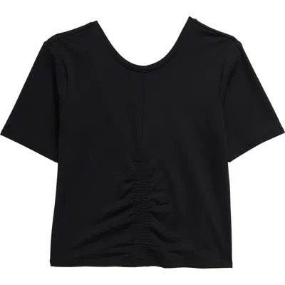 Zella Girl Kids' Ballet Ruched T-shirt In Black