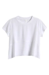 Zella Girl Kids' Breezy Split Handkerchief Hem Top In White
