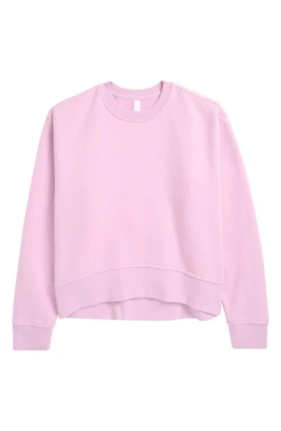 Zella Girl Kids' Cloud Crewneck Sweatshirt In Pink Lavender