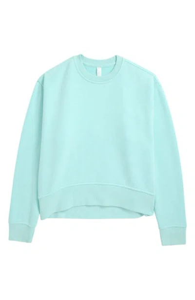 Zella Girl Kids' Cloud Crewneck Sweatshirt In Teal Tint