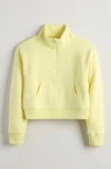 Zella Girl Kids' Cloud Fleece Half Zip Sweatshirt In Yellow