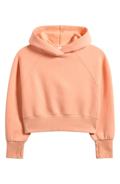 Zella Girl Kids' Cloud Fleece Hoodie In Coral Nectar