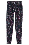 Zella Girl Kids' Favorite High Waist Pocket Leggings In Black Etched Geo Print