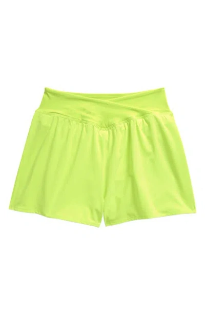 Zella Girl Kids' Finish Line Running Shorts In Green Sharp