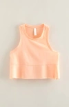 Zella Girl Kids' Freetime Side Slit Tank Top In Coral Nectar