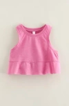 Zella Girl Kids' Freetime Side Slit Tank Top In Pink