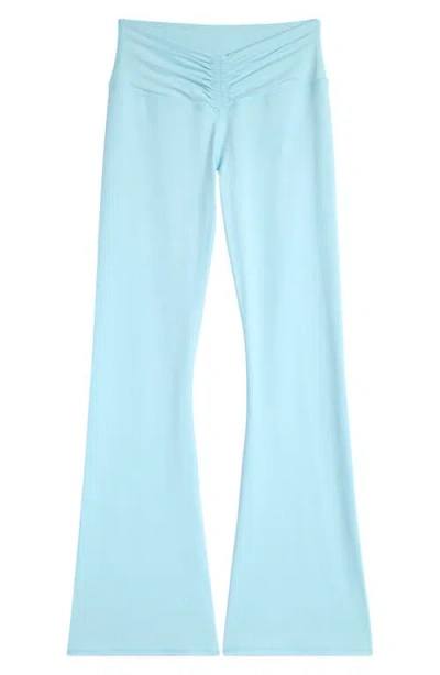 Zella Girl Kids' Friday Vibes High Waist Flared Leggings In Blue Aqua