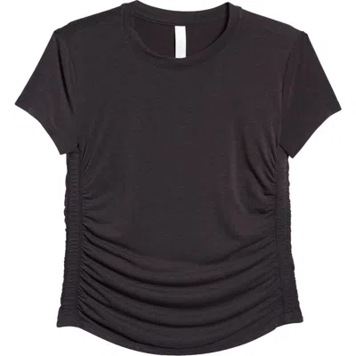 Zella Girl Kids' Groove Ruched T-shirt In Black