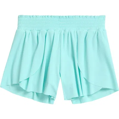 Zella Girl Kids' High Kick Skirty Short In Teal Tint