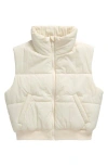 Zella Girl Kids' Layer Up Puffy Vest In White Whisper