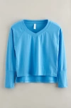 Zella Girl Kids' Long Sleeve T-shirt In Blue