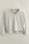 Zella Girl Kids' Long Sleeve T-shirt In Gray