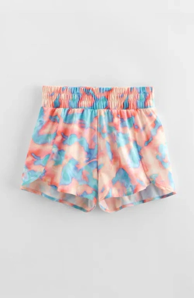 Zella Girl Kids' On Your Mark Shorts In Coral Nectar Heat Wave