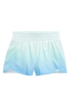 Zella Girl Kids' On Your Mark Shorts In Teal Retreat Fan Geo Gradient