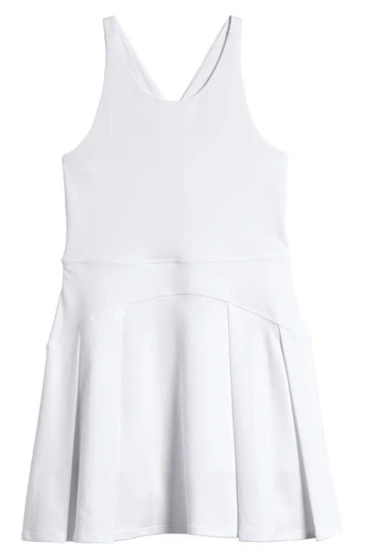 Zella Girl Kids' Pleat Flutter Dress In White