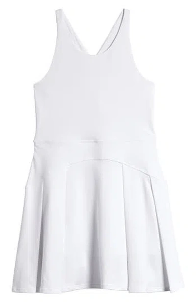 Zella Girl Kids' Pleat Flutter Dress In White
