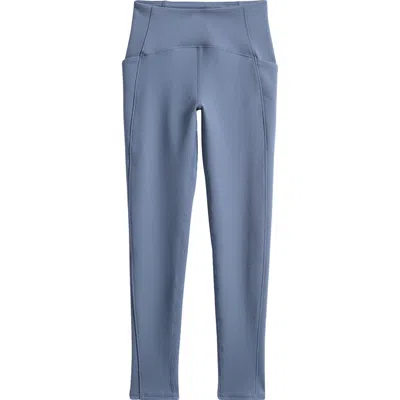 Zella Girl Kids' Rib Pocket Leggings In Blue Chip
