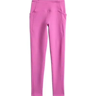 Zella Girl Kids' Rib Pocket Leggings In Pink Rosebud