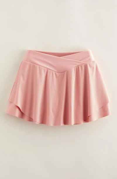 Zella Girl Kids' Run Play Layered Skort In Pink