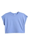 Zella Girl Kids' Serene Crop T-shirt In Blue Hydrangea