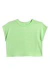 Zella Girl Kids' Serene Crop T-shirt In Green Verde